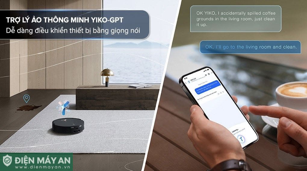 Robot hút bụi lau nhà Ecovacs X8 Pro Omni